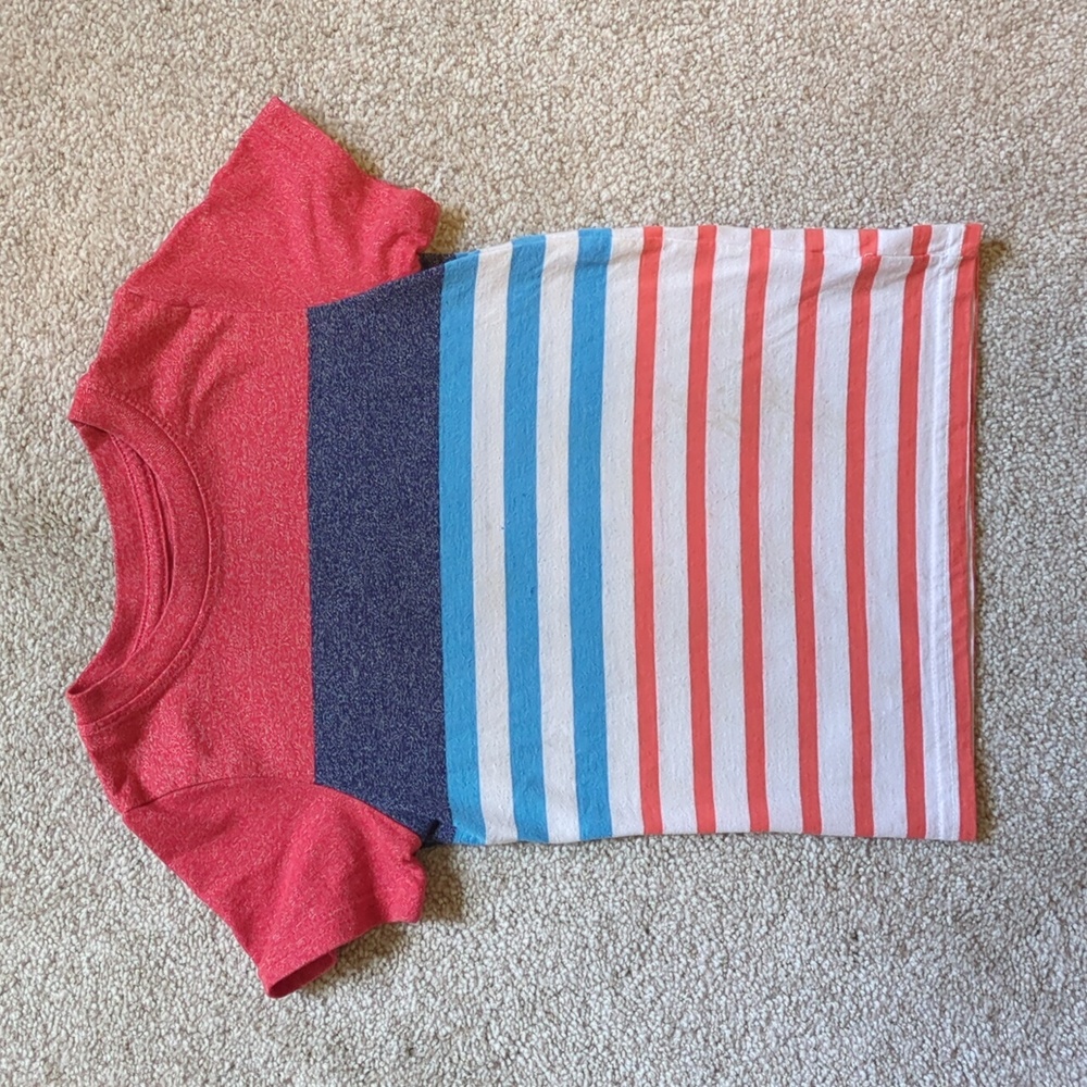 Cat & Jack Red White and Blue Striped Shirt